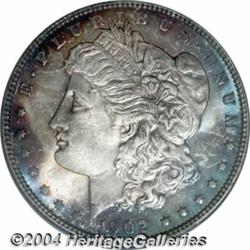 1902 S$1 MS66 PCGS. The obverse is toned a
