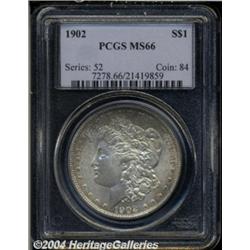 1902 S$1 MS66 PCGS. Lustrous and nearly