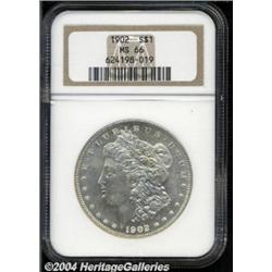 1902 S$1 MS66 NGC. Virtually untoned with