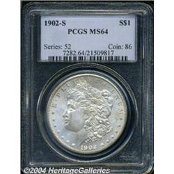 1902-S S$1 MS64 PCGS. Essentially brilliant