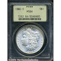 1902-S S$1 MS64 PCGS. Mostly brilliant with an