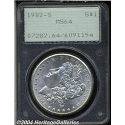 1902-S S$1 MS64 PCGS. Fully brilliant with