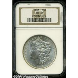 1903 S$1 MS66 NGC. A lustrous, white dollar