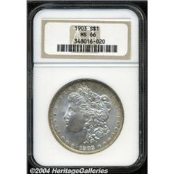 1903 S$1 MS66 NGC. A well defined, especially