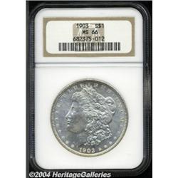 1903 S$1 MS66 NGC. Well struck with a light