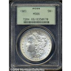 1903 S$1 MS66 PCGS. Bright, metallic, satiny