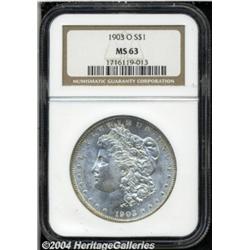 1903-O S$1 MS63 NGC. Untoned with strong