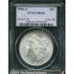1903-O S$1 MS66 PCGS. A lovely, lightly toned,