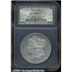 1903-S S$1 XF40 Details, Improperly Cleaned,
