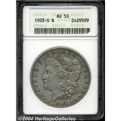1903-S S$1 AU50 ANACS. A smooth, moderately