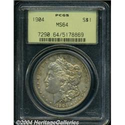 1904 S$1 MS64 PCGS. A nicely struck near-Gem