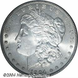 1904 S$1 MS65 PCGS. Generally untoned with