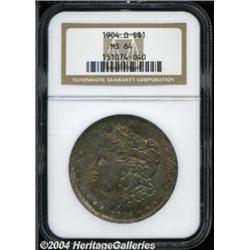 1904-O S$1 MS64 NGC. Beautiful coppery-orange