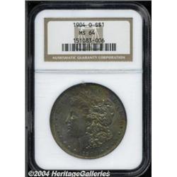 1904-O S$1 MS64 NGC. Blushes of rich orange