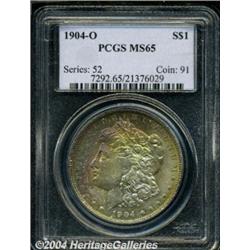 1904-O S$1 MS65 PCGS. Glorious multicolored