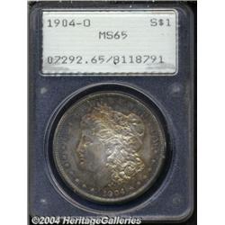 1904-O S$1 MS65 PCGS. A blend of sky-blue,