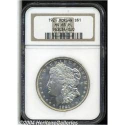 1921 S$1 MS65 Prooflike NGC. Well struck with