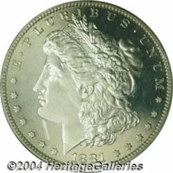 1881 S$1 PR64 Cameo PCGS. An untoned proof