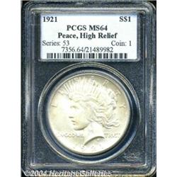1921 S$1 MS64 PCGS. A warm, lustrous glow
