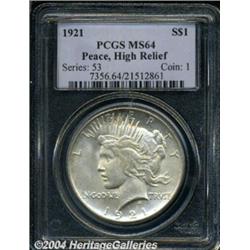 1921 S$1 MS64 PCGS. Well struck with just a