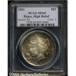1921 S$1 MS65 PCGS. A deep coating of rich