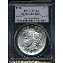 1921 S$1 MS65 PCGS. Strongly struck with