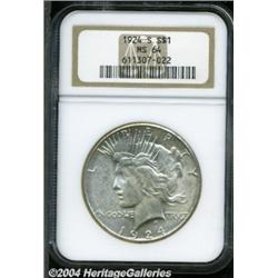 1924-S S$1 MS64 NGC. Well struck and highly