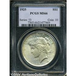 1925 S$1 MS66 PCGS. A stunning example of this