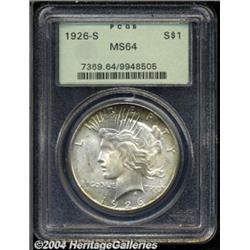 1926-S S$1 MS64 PCGS. Splashes of medium gold