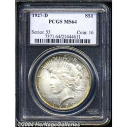 1927-D S$1 MS64 PCGS. This scarce date Peace