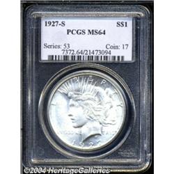 1927-S S$1 MS64 PCGS. Bright and untoned