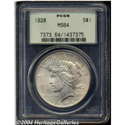1928 S$1 MS64 PCGS. This exceptionally sharp