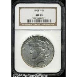 1928 S$1 MS64 NGC. One of the keys to the