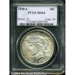 1928-S S$1 MS64 PCGS. VAM-4. TR in TRVST and