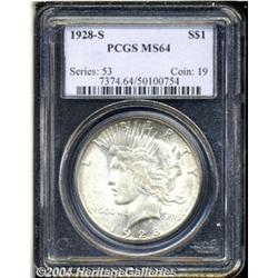 1928-S S$1 MS64 PCGS. VAM-3. Hot 50 Variety. A