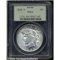 1928-S S$1 MS64 PCGS. VAM-3. A Hot 50 Variety.
