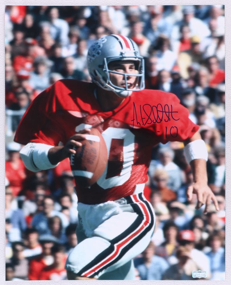 Art Schlichter Signed Ohio State 16x20 Photo (Radtke Hologram)