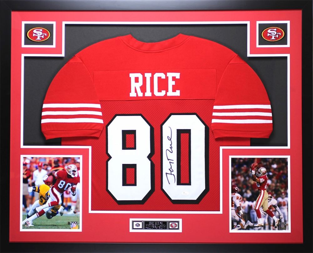 jerry rice framed jersey