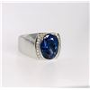 Image 1 : BARANOF JEWELERS Mens Oval Tanzanite & Diamond Ring