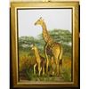 Image 1 : ORIGINAL WILDLIFE ART by ILSE de VILLIERS Mother & Baby Original Acrylic Painting