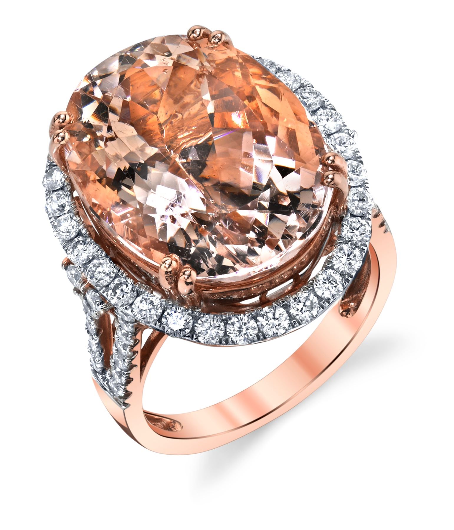 MORGANITE DIAMOND RING MORGANITE DIAMOND RING