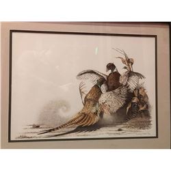 "Pheasants" print by Sherry Steele