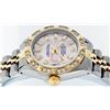 Image 3 : Rolex Ladies 2 Tone 14K Pink Mother Of Pearl Pyramid Diamond Datejust