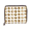 Image 1 : Coach White Beige Blue Canvas Leather Polka Dot Zipper Wallet