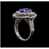 Image 4 : 14KT White Gold 2.84 ctw Tanzanite and Diamond Ring