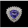 Image 2 : 1.72 ctw Tanzanite and Diamond Ring - 14KT White Gold