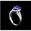 Image 4 : 14KT White Gold 2.51 ctw Tanzanite and Diamond Ring