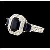 Image 1 : 2.73 ctw Sapphire and Diamond Ring - 14KT White Gold