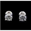 Image 1 : 1.47 ctw Diamond Stud Earrings - 14KT White Gold