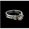 Image 1 : 0.74 ctw Diamond Ring - 18KT White Gold